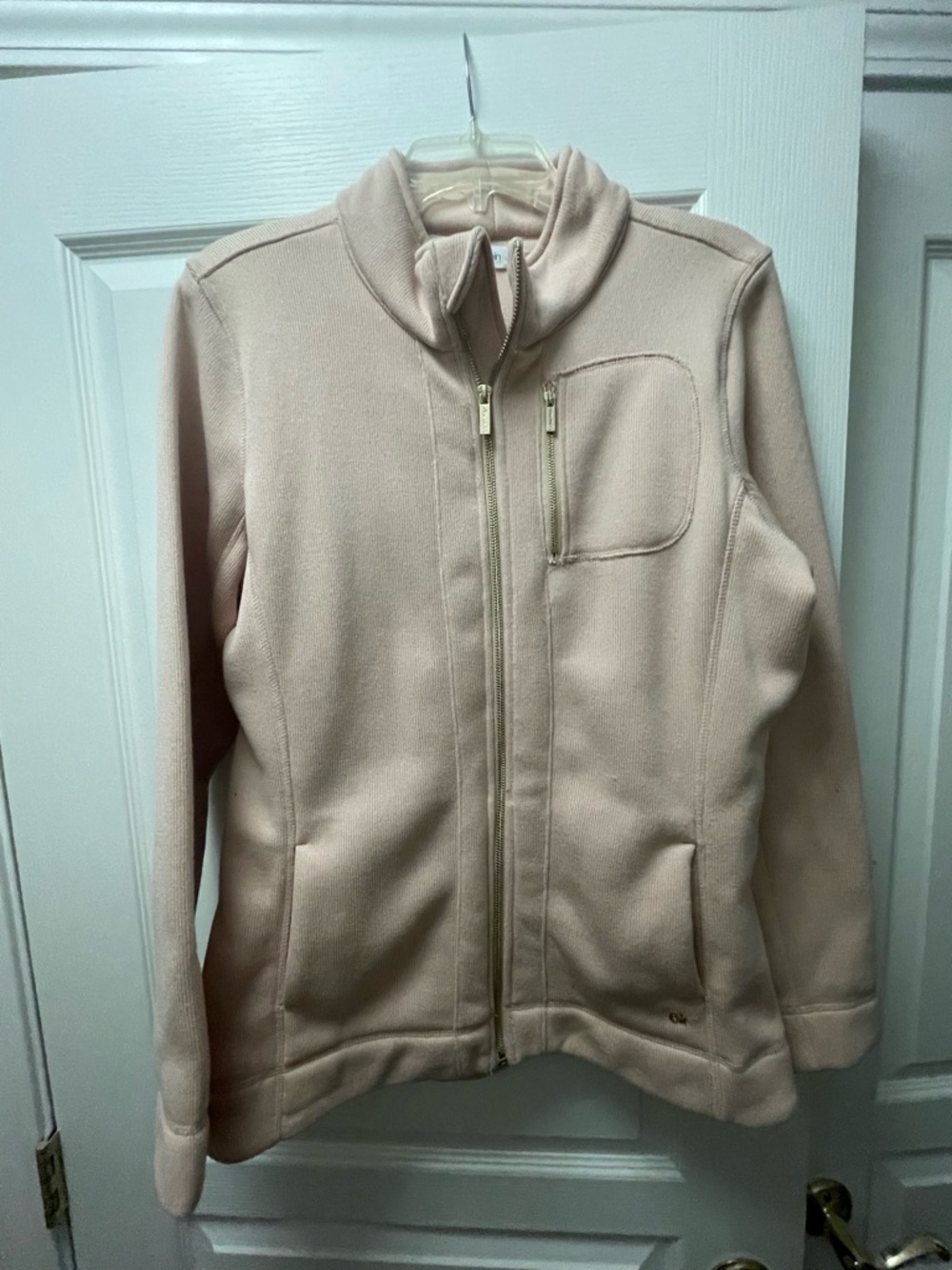 Calvin Klein Blush Pink Full-Zip Utility Fleece Jacket